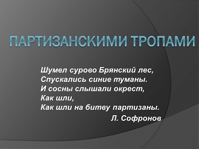 Партизанскими тропами